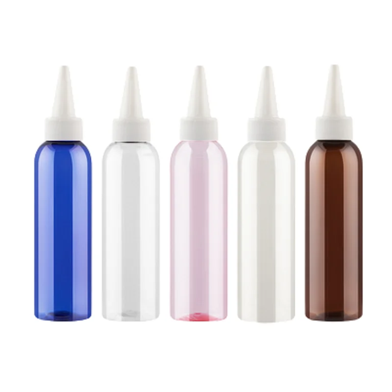 

150ML Empty Plastic Bottle Round Shoulder White The Tip Screw Cover Portable Refillable Cosmetic Packaging Container 20Pieces