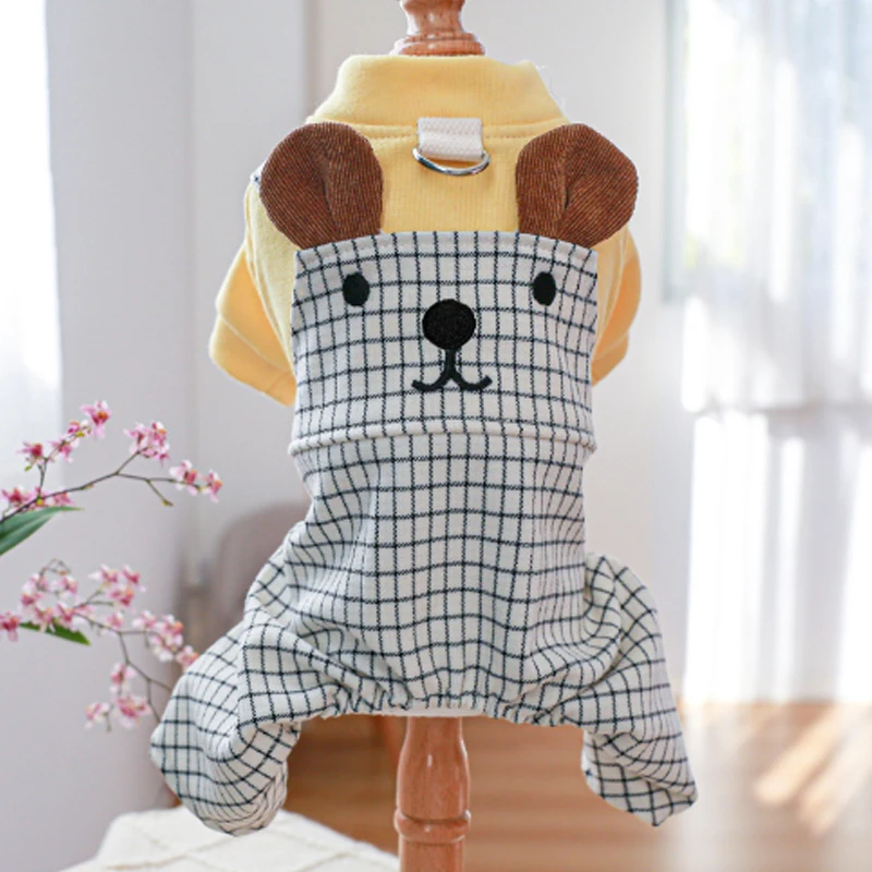 

Fashion Pet Dog Onesies Suspenders Jeans Spring Autumn Pet Clothing Clothes Small Dogs Suit Jumpsuit Chihuahua Apparel