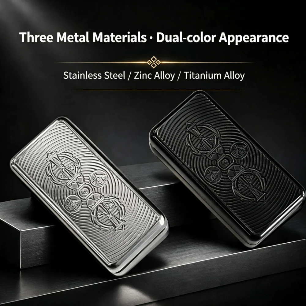 Фото Halo Player EDC Haha Push Card Магнитная плотная трековая механическая металлическая игрушка-антистресс с бакиболом для пальцев №5
