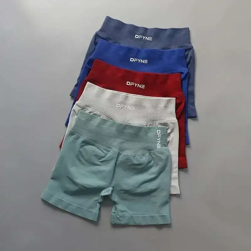 Dfyne Impact с низкой ребристой лентой для йоги бесшовные шорты бега в тренажерном