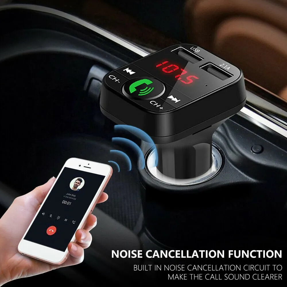 

FM-трансмиттер автомобильный с поддержкой Bluetooth 5,0 и 2 USB-портами