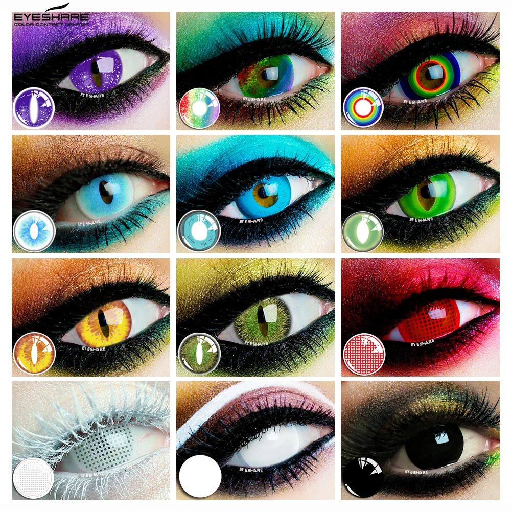 

EYESHARE Colored Cosplay Contacts 1pair Eye Contact Lenses Black White Red Lenses for Eyes Beauty Pupilentes Color Contacts Lens