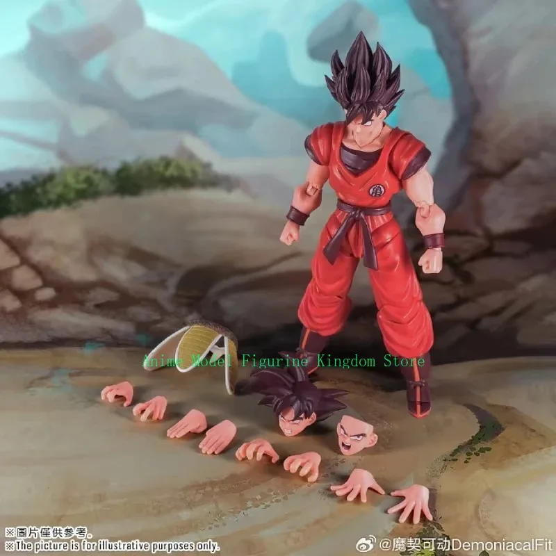 Фото В наличии: Фигурка Demoniacal Fit Dragon Ball Z SHF Сон Гоку Каё Кен, уровень силы 16000, модель Scarlet Martial, на Рождество №2