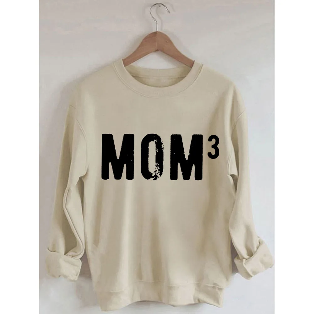 

Mom To The Third Print Women's Cotton Female Cute Long Sleeves Sweatshirt