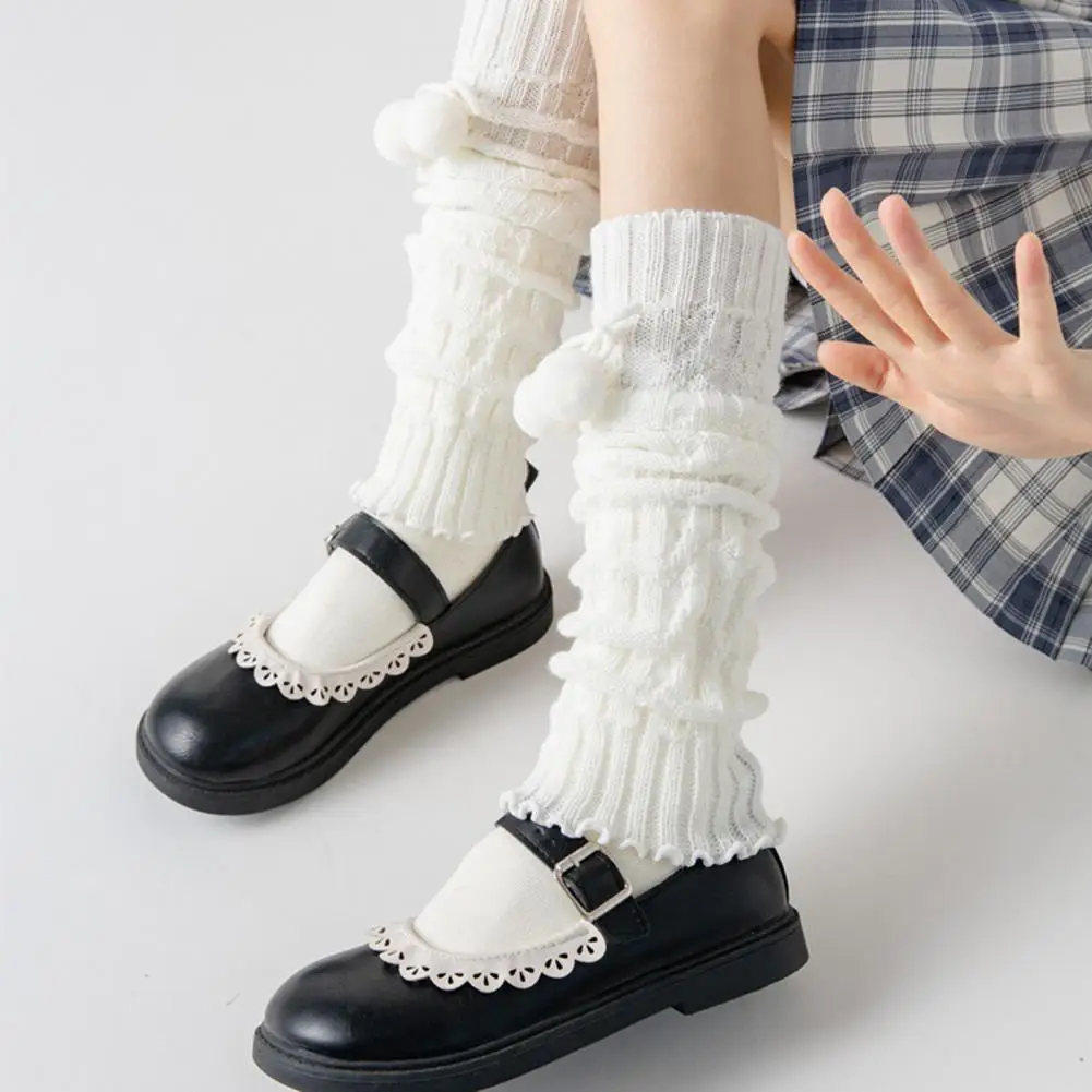 

1 Pair Leg Warmers Warm Female All Match Japan Style Stretchy Leg Warmers Women Leg Warmers for Daily Wear