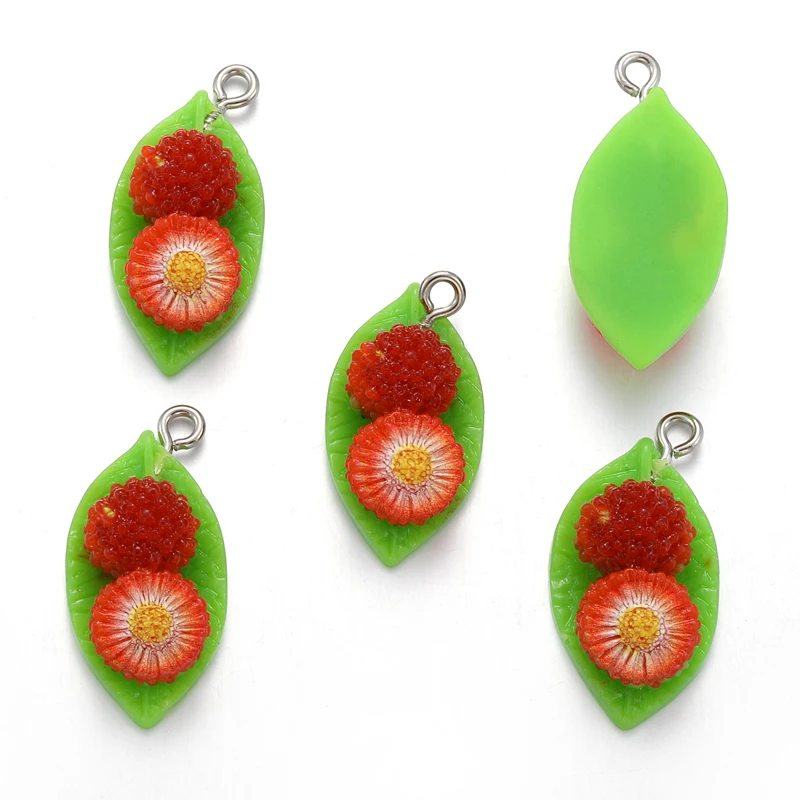 20 шт. подвески в виде фруктов из смолы виноград клубника арбуз яблоко кулон