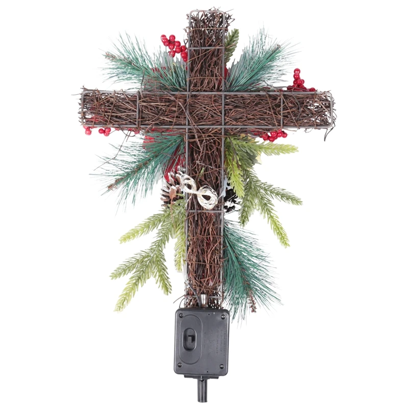 Крестообразный металлический крестообразный светильник на солнечной батарее из