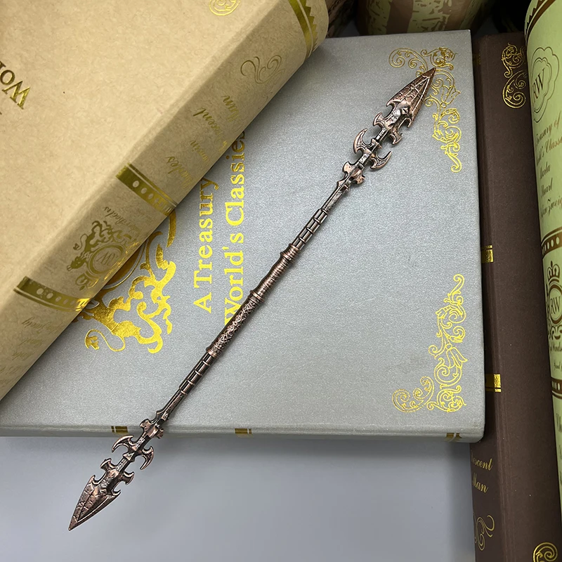 

22cm Black Thorn Assassin's Alexios Kassandra Creed Odyssey AC Game Peripherals Medieval Metal Spear 1:6 Long Weapon Crafts Toys