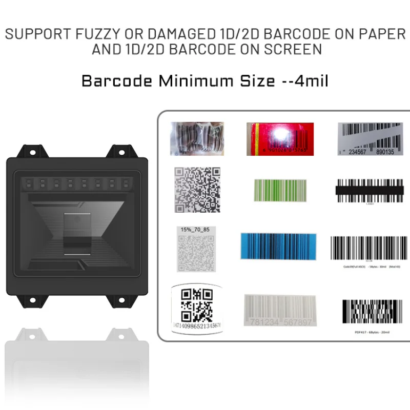 Фиксированный всенаправленный платежный сканер 1d/2d 1USB Интерфейс RS232 для