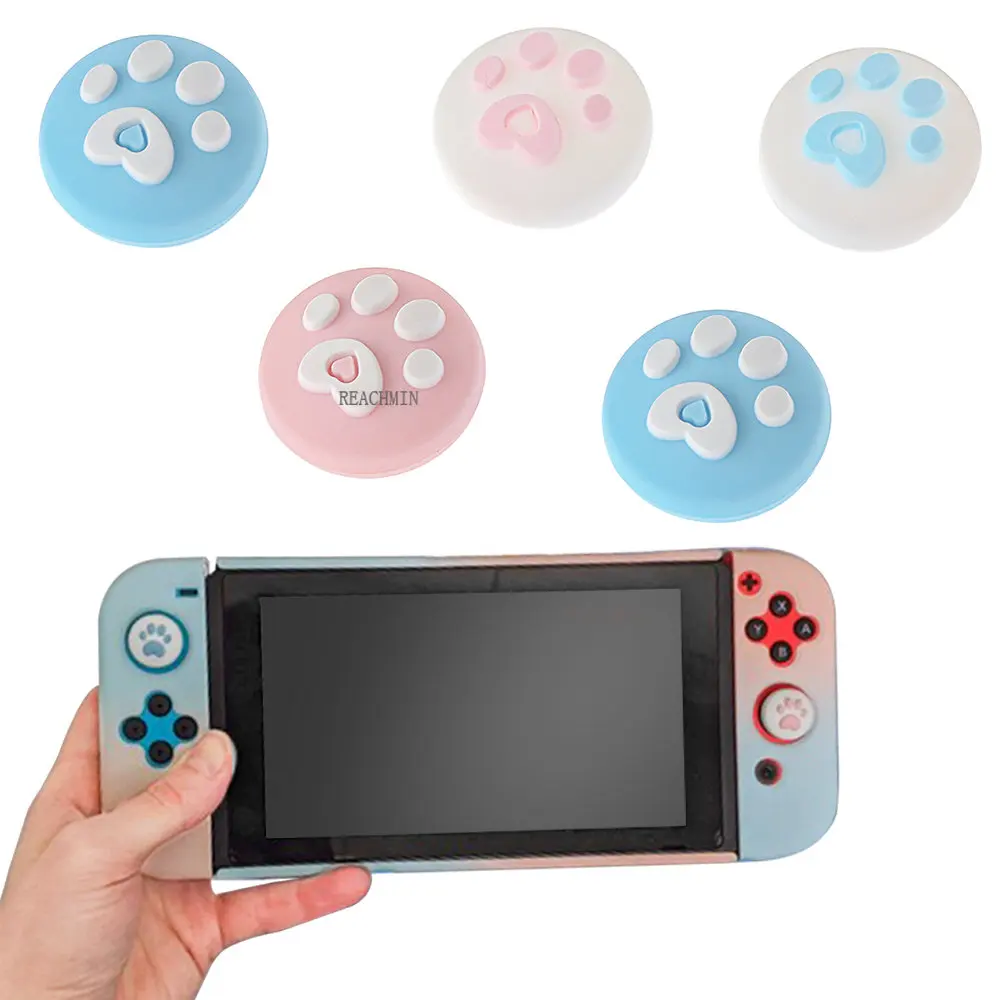 

2/4PCS/set for nintendo switch thumb grip Cap Cat Paw Joystick Anti-slip Case Gamepad Rocker Cover For Switch Lite Controller