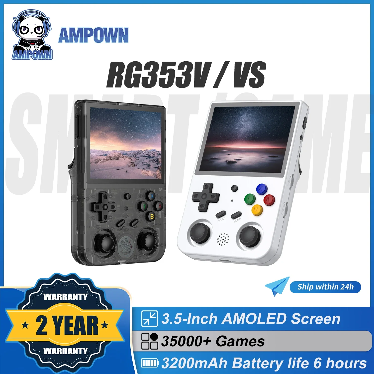 Портативные игровые плееры AMPOWN Anbernic RG353V/VS 2 8 дюйма сенсорный экран портативная