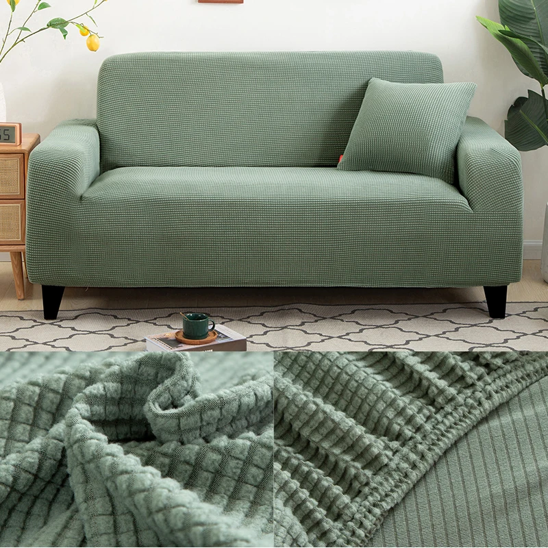 

Thickened Sofa Cover Jacquard Solid Color Printing Sofa Cover Suitable for Living Room Sofa Cover Corner Sofa Cover L Shape