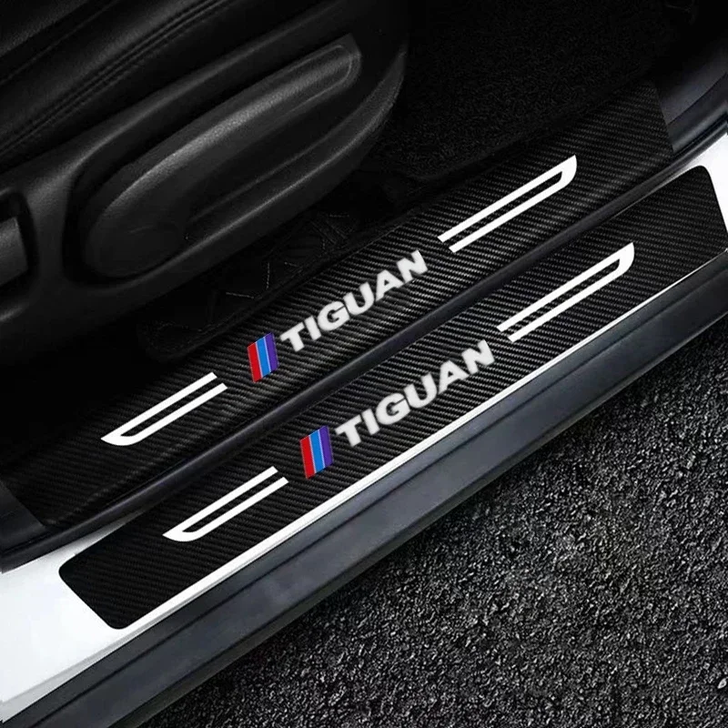 Фото Защитные наклейки на стойки дверей, пороги и бампер для Volkswagen VW Tiguan с логотипом, 2024, 2023, MK1, MK2, MK5, GTI, R-Line №5