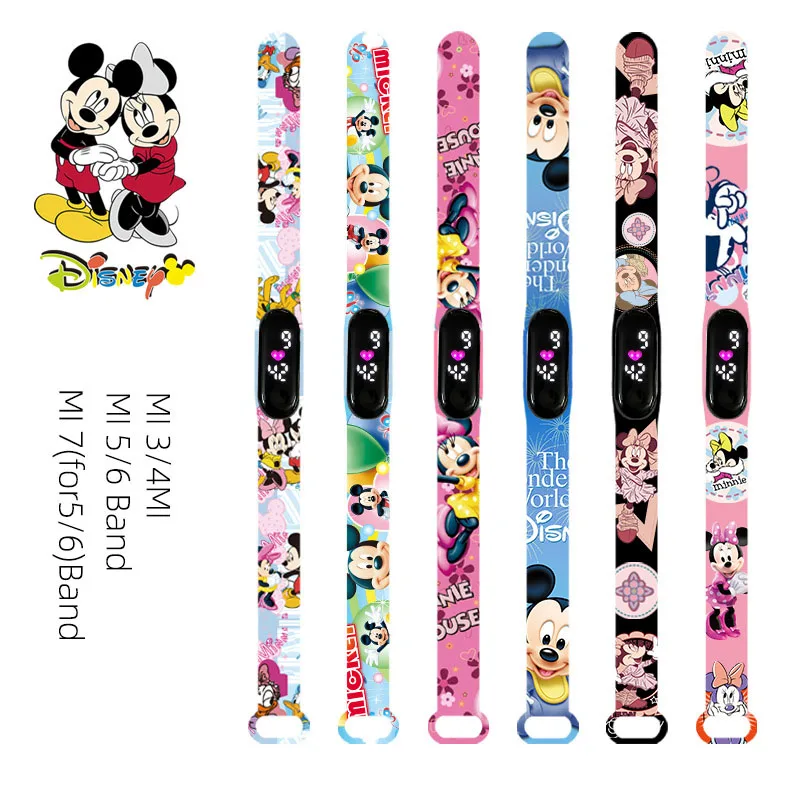 

Disney Mickey Minnie children's watch Mickey cartoon image LED waterproof watch birthday gift relógio relogio niños reloj niño