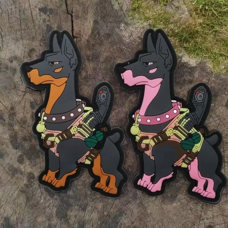 Бейдж для собаки K9 меховая ракета ПВХ нашивки на крючок и петлю тактическая