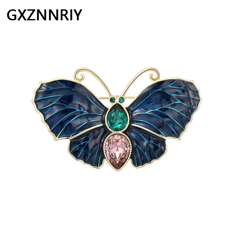 Модные циркониевые броши в форме бабочки для женщин аксессуары роскошный