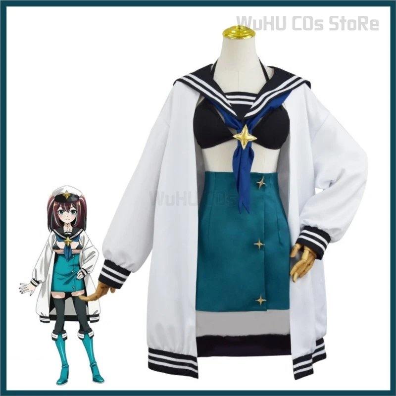 Аниме Gushing Over Magical Girls Loco Mujica парик костюм моряка униформа Akoya Matama карнавальный