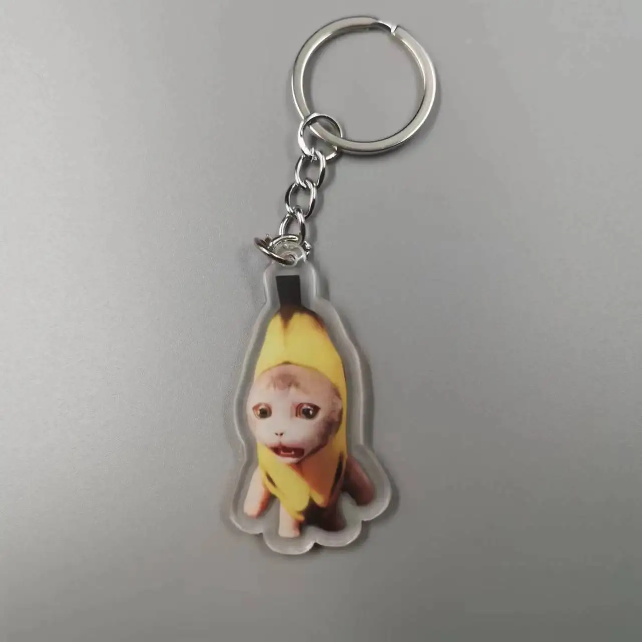 2023  Cute Garbage Bag Cool Memes Keychain 3D Modeling Banana Cat Hooded Cat Race Cat Maxwell Cat Student Gift Keychain Accessor