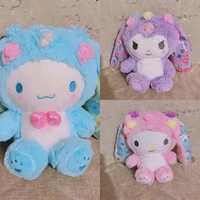 sanrio easter series plush doll kawaii cartoon cinnamoroll kuromi mymelody cute plush pp cotton stuffed toy for home decoration
