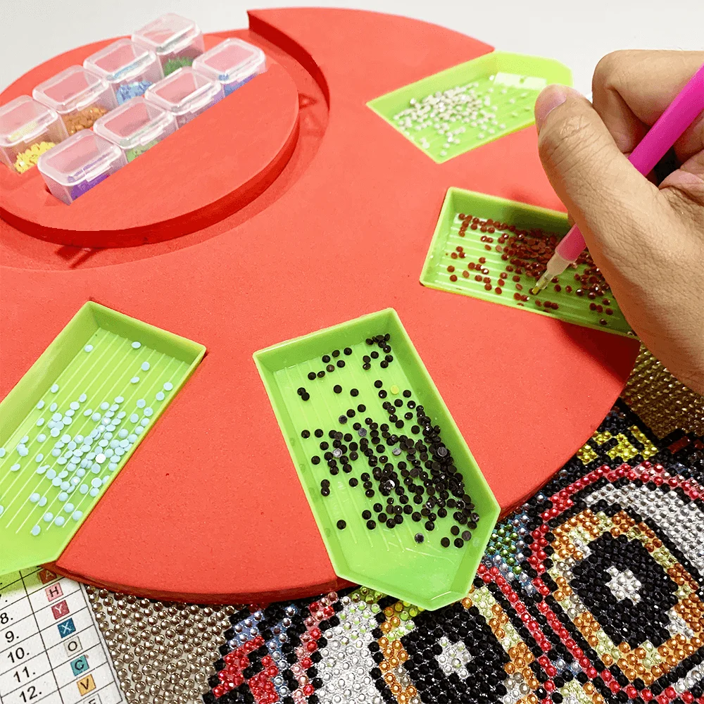 Многофункциональный держатель лотков для алмазной живописи - набор инструментов для рукоделия и творчества.