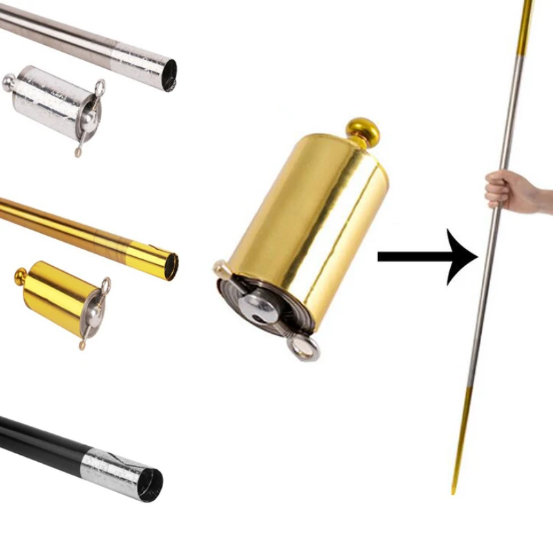 

110/130/150cm steel spring stick walking stick magic telescopic magic wand magic props halloween stage toys