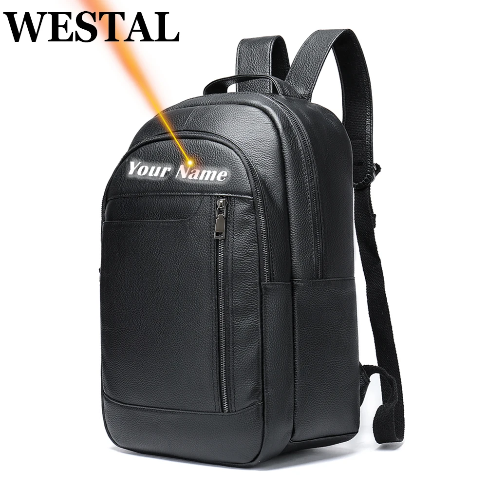 WESTAL Teenagers Schoolbag Male Backpack Large Capacity Student Back Pack Business Shoulder Bags For 15.6 Inch Laptop Notebook