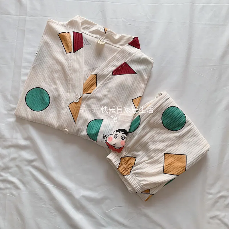 Spring Long Sleeved Pajamas Women Lady Sleepwear Cute Sin Chanv Cartoon Pijama V Neck Kawaii Pyjama Cozy Homesuits Casual Ins