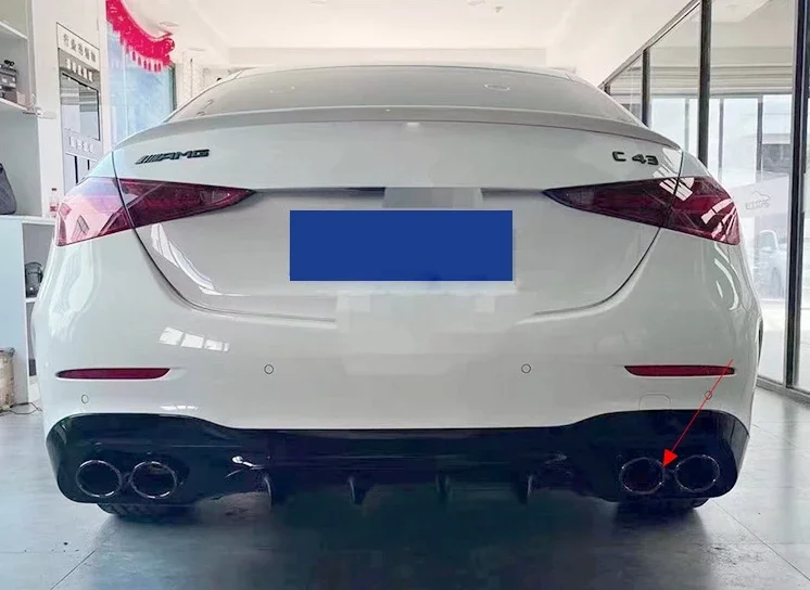 

Автомобильный Стайлинг, диффузор для заднего бампера Mercedes Benz W206 C class C200L C240 C250 c280 change C43 AMG, выхлопная труба для задней губы 2022 +