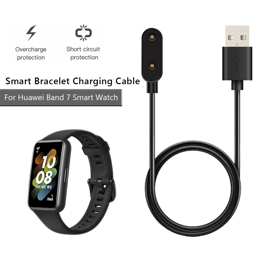 1 м USB-кабель для зарядки Huawei Band 7 6 Honor Pro Watch Fit ES зарядное устройство умный шнур