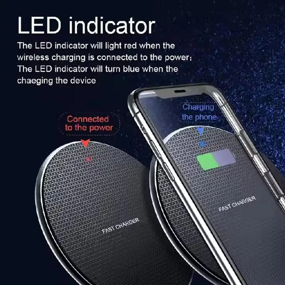 15 Вт портативный беспроводной зарядный коврик из алюминиевого сплава для всех