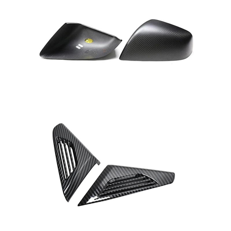 

Car Rear View Side Mirror Cover Trim With Front Side Air Vent Outlet Cover Trim Frame, For Tesla Model X 2016-2020