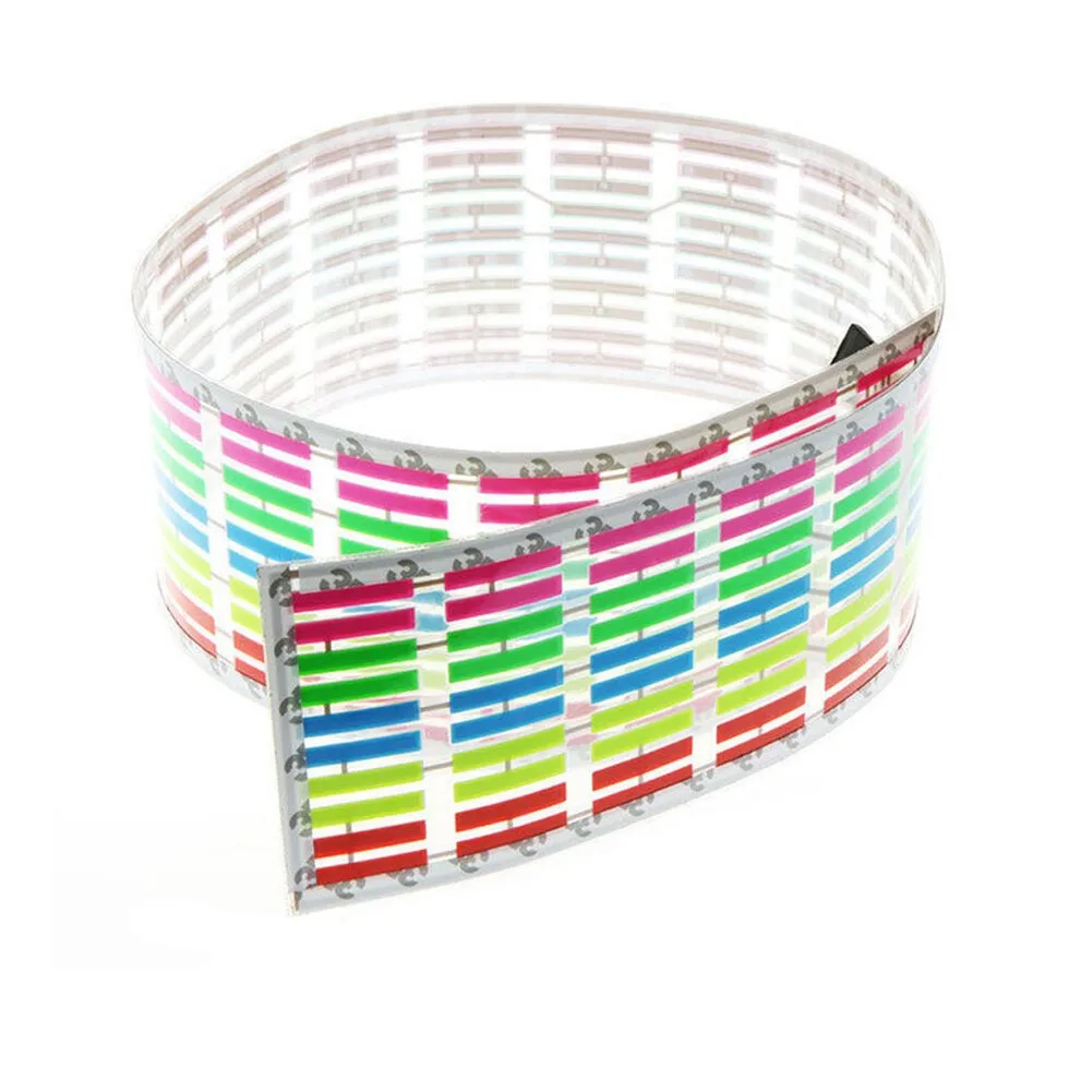 

12V 45x11CM Car Sticker Music Rhythm LED Flash Light Lamp Car Rear Windshield Decorative Light Sound Activated Equalizer