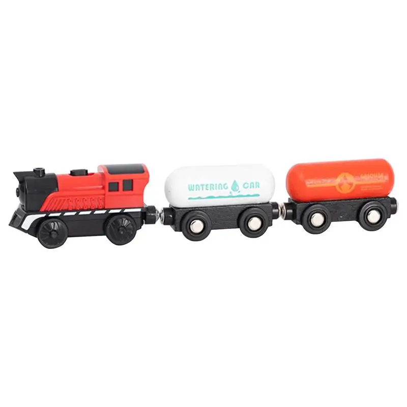 

Железнодорожный локомотив, электрический маленький поезд с магнитным приводом, совместим с деревянным треком, подарок для детей