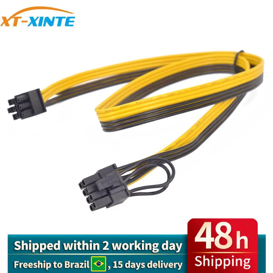 XT-XINTE PCIe 6Pin до 6 + 2 Pin Кабель питания 8 pin PCI Express Видеокарта кабель папа-папа |