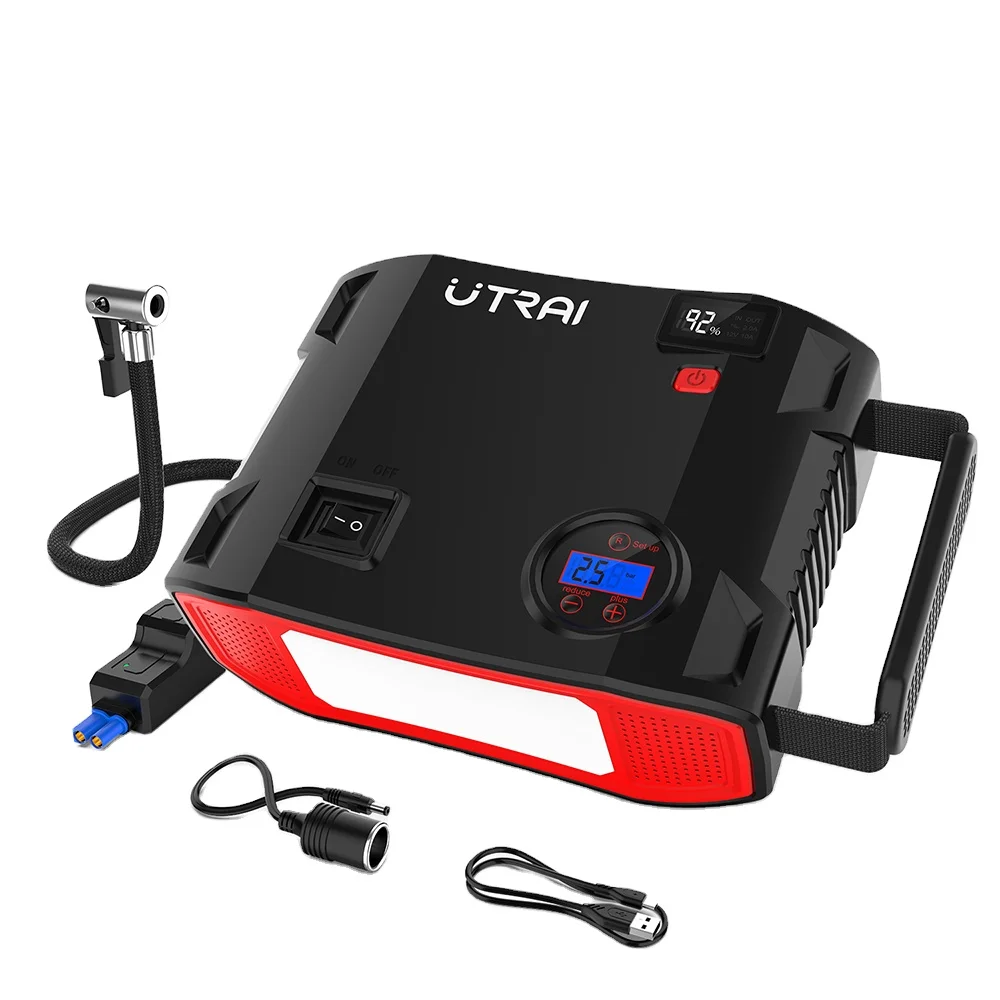 

Utrai Jstar 5 Battery Charger Emergency Tool With Air Compressor 2000A Peak 12V 5W Flashlight Portable Car Jump Starter Factory