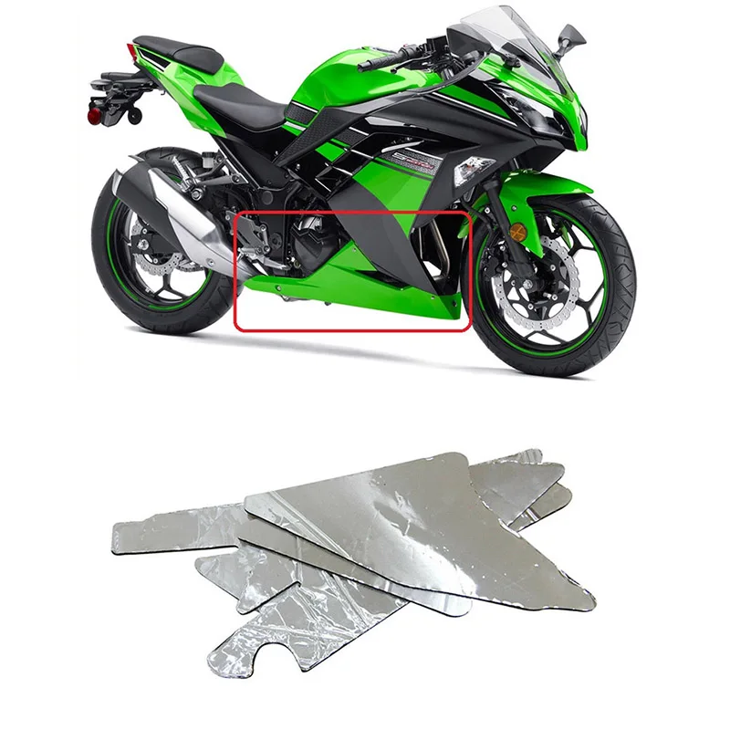 

Pre-Cut Heat Shield Fairing Melting Protection For Kawasaki Ninja 300 2013-2016 Years Ninja 250R 2013-2017 Years