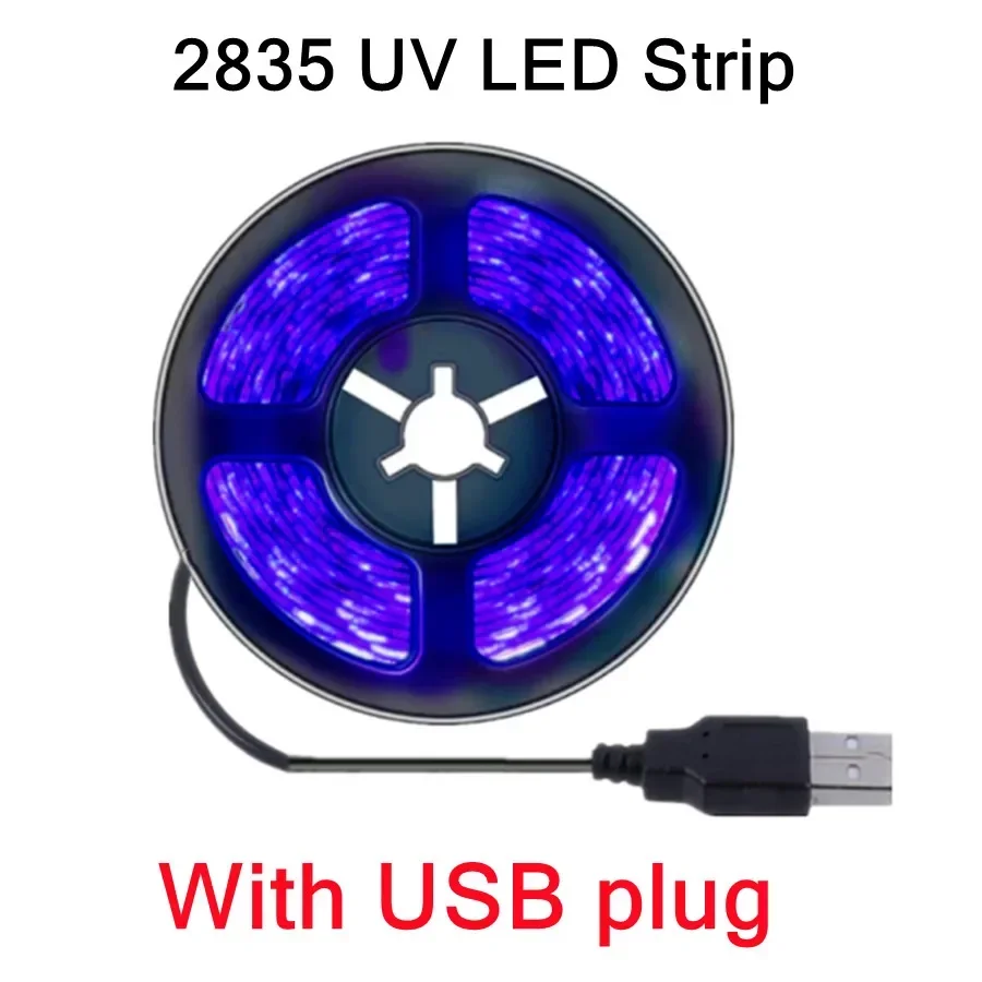 

LDHLM 5В УФ светодиодная лента гибкая SMD 2835 фиолетовая