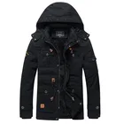 Мужская флисовая куртка в стиле милитари, зимняя Толстая теплая парка, пальто с капюшоном, верхняя одежда, ветровка с хлопковой подкладкой, тактические куртки 5XL, 2022