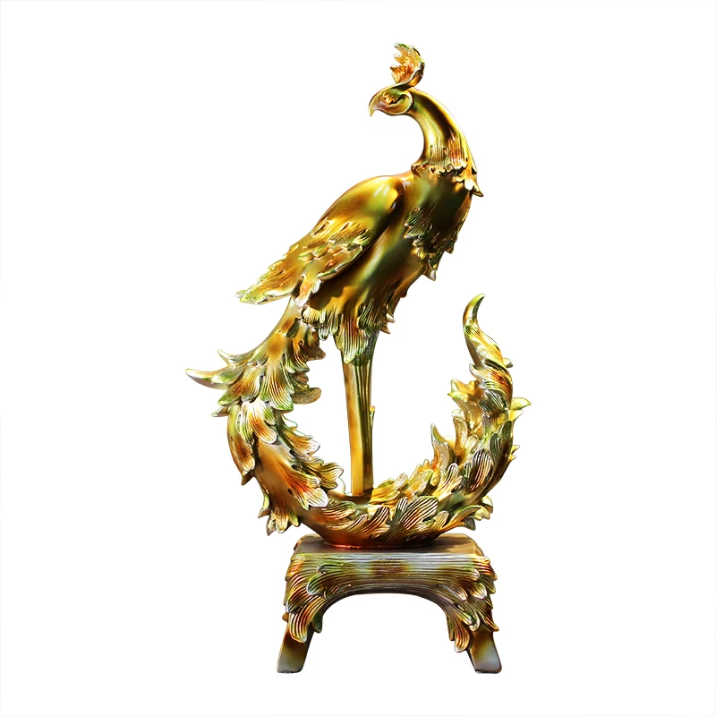 

EUROPEAN-STYLE PHOENIX PORCH DECORATION ORNAMENTS CREATIVE HOME LIVING ROOM WINE CABINET DISPLAY AMERICAN FENG SHUI LUCKY CRAFT