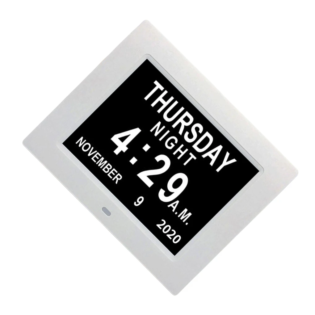 

LCD Digital Calendar Clock HD Display Day Date Reminder Home Office Dormitory Living Room Wake up Watch Black Plug