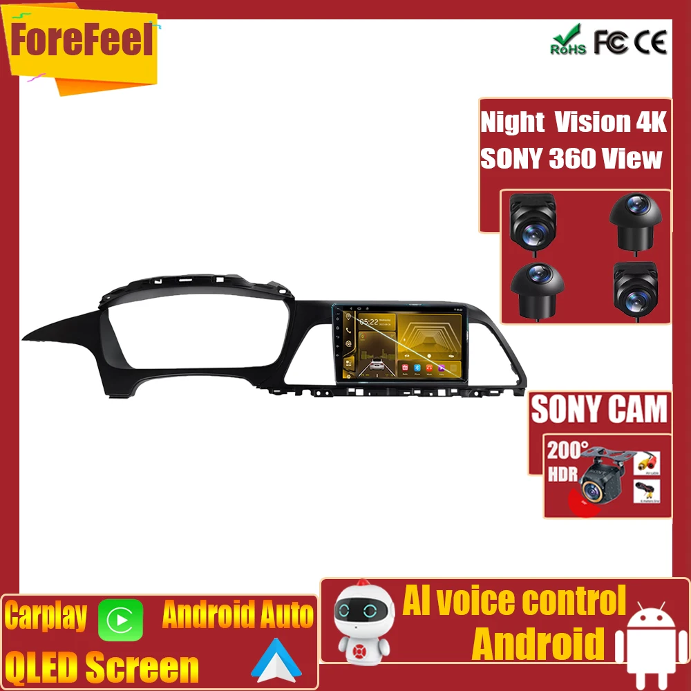 

7862 Car Video Android 13 For Hyundai Sonata 7 LF 2014-2020 Auto Head Unit Multimedia Player Navigation WIFI QLED DVD BT DSP IPS