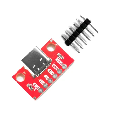 5 шт. USB-разъем типа C 3,1, последовательная базовая коммутационная гнездовая плата, красный адаптер с рядными иглами