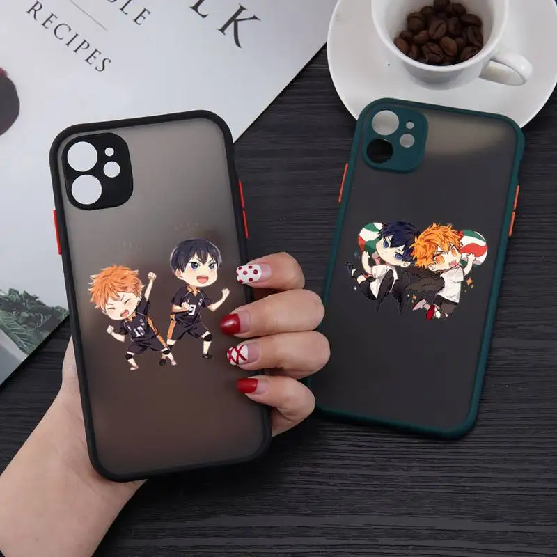 

Haikyuu Hinata attacks Anime Phone Case For iPhone 13 12 11 Mini Pro XR XS Max 7 8 Plus X Matte transparent Back Cover