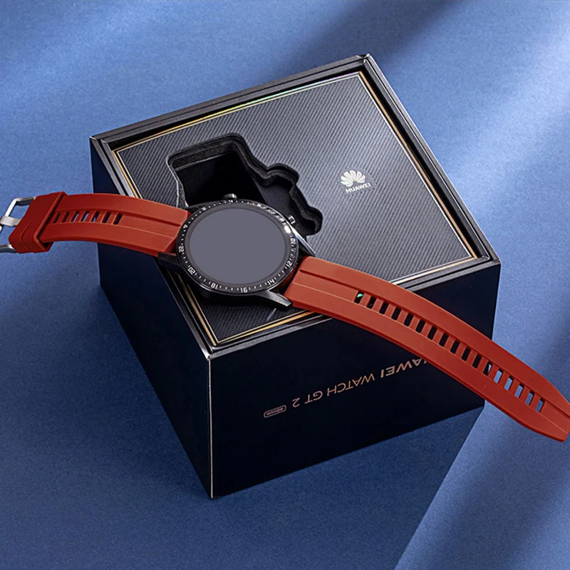 Силиконовый ремешок 22 мм для Samsung Galaxy Watch 3 45 спортивный ремешок-браслет Huawei GT 2 Pro 46