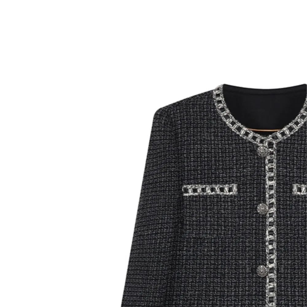 Женская короткая черная куртка блестящая верхняя одежда для весны и осени