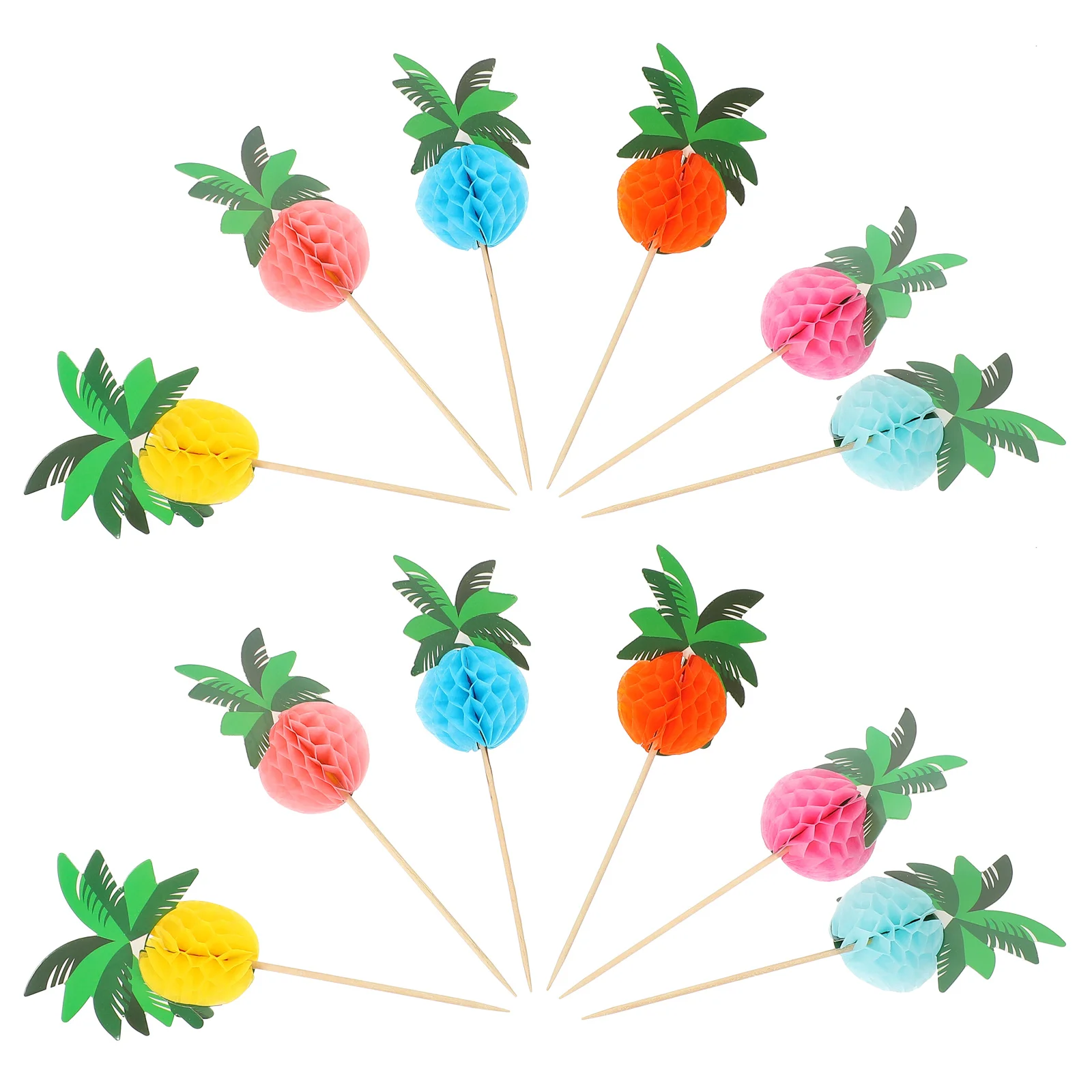 

Picks Party Fruit Cocktail Sticks Hawaiian Tree Toothpicks Topper Tropical Cupcake Luau Cake Skewers Supplies Dessert Pick