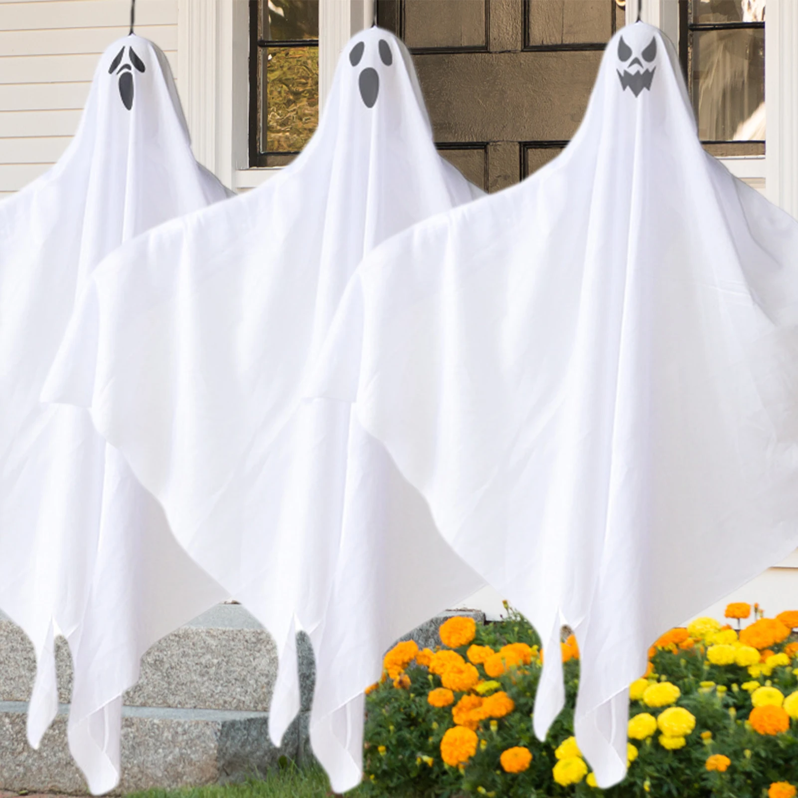 

Halloween Hanging Ghosts Decorations Spooky Flying Ghost Outdoor Halloween Decorations Floating Ghost Party Props Decoration