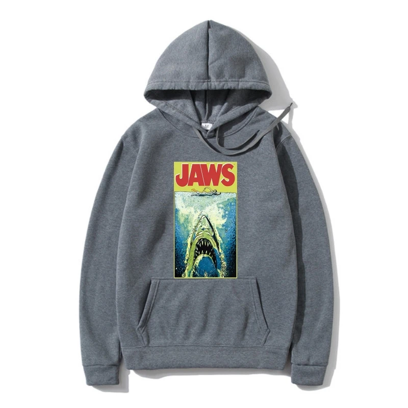 

Outerwear Jaws 1975 Shark Horror Spielberg Movie Brigh Colored Poster Adul Outerwear Hoodies