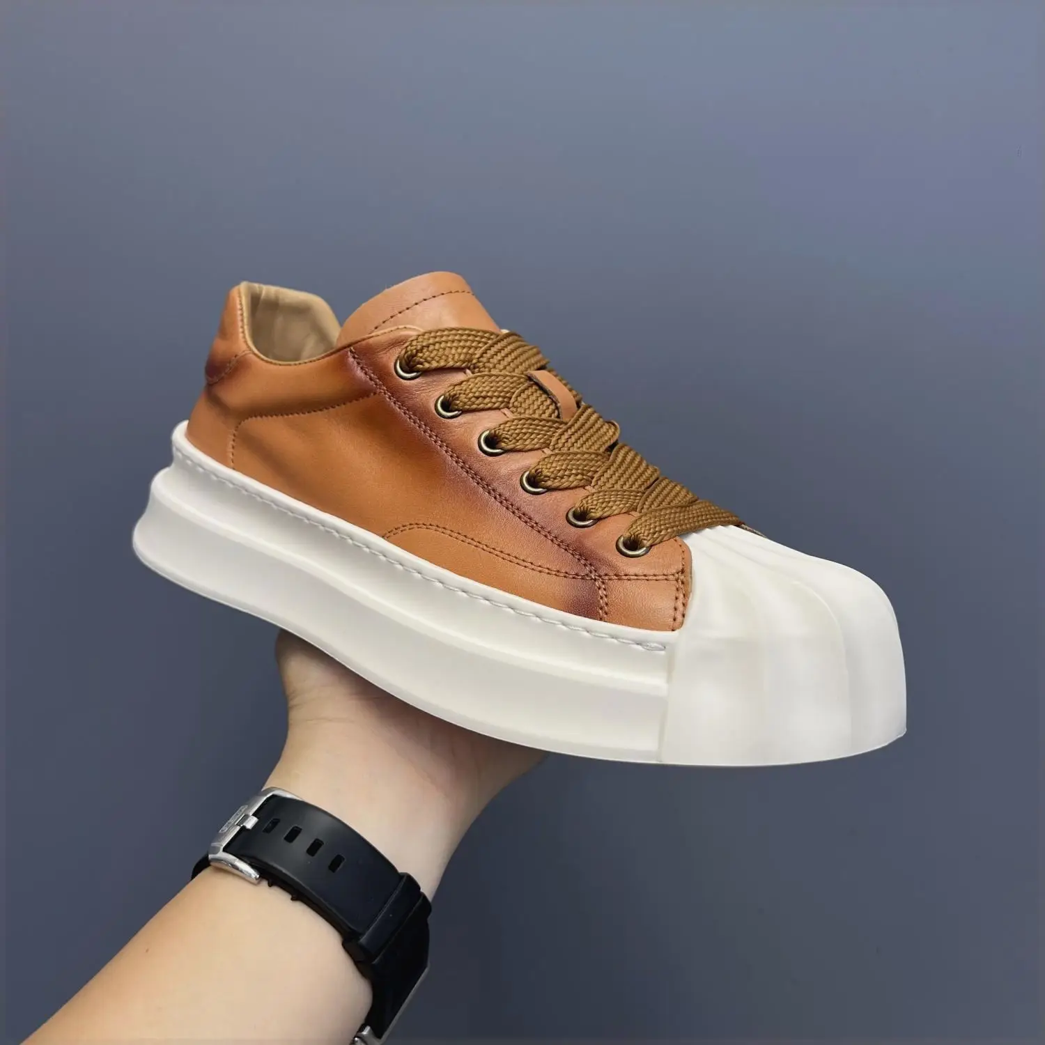 Осень 2023 толстые универсальные повседневные Низкие Модные мужские кроссовки с