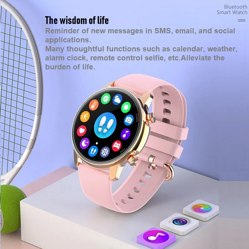 1.32 Inch Super Cool Rotating UI Dynamic Fashion Smart Watch Ladies Men'S Sports Heart Rate Blood Pressure Fitness Tracker Water - купить